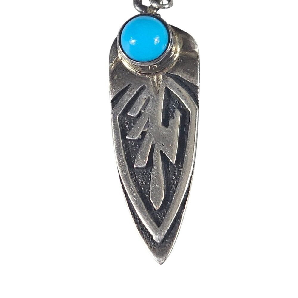 Kingman Turquoise set in Sterling Silver Earring Pair Set South Western Style - Picture 3 of 6